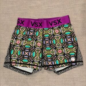 VSX Sport Shorts Spandex Logo Purple Waistband +pattern.Size S. Mint Worn 3x
